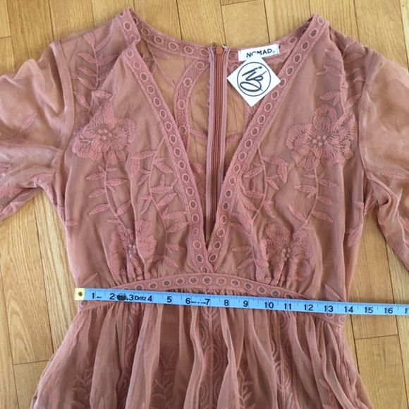 Lace maxi embroidered dress sz medium NWT - Picture 11 of 14